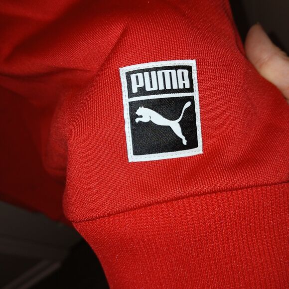 Men's Puma Red Black Full Zip Track Jacket Size 3XL Fall Spring Everyday Comfort - Picture 6 of 16